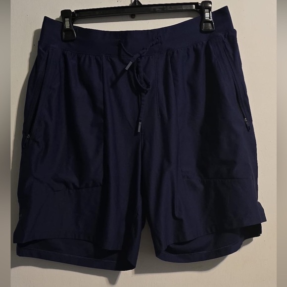 Lululemon Athletica Blue Athletic Shorts with Adjustable Fit - Picture 1 of 7